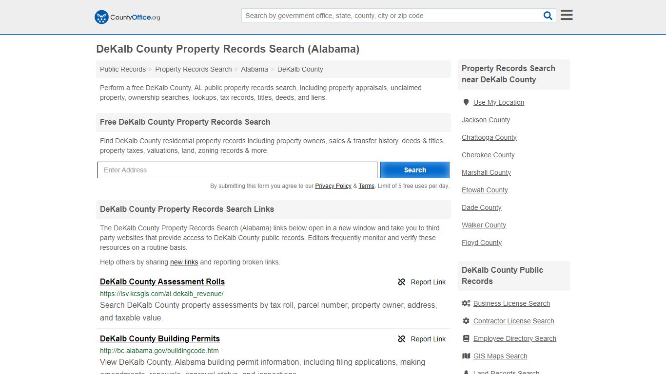 DeKalb County Property Records Search (Alabama) - County Office